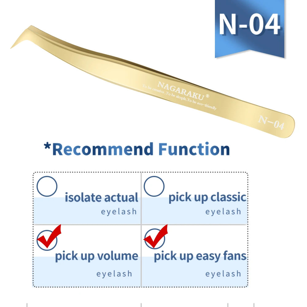 NAGARAKU Precision Eyelash Extension Tweezers - Mrmora