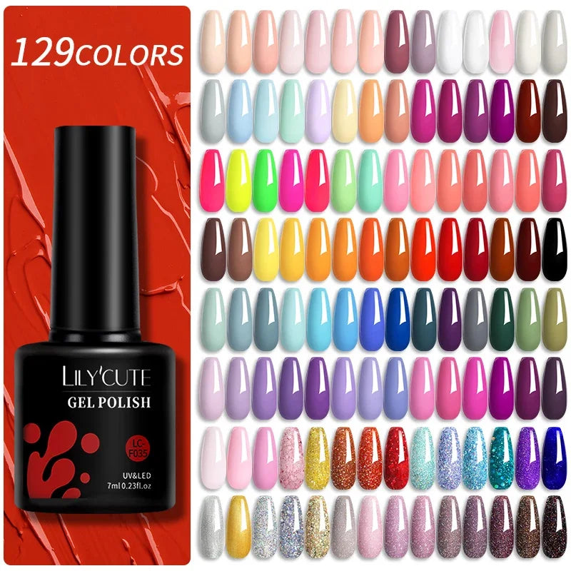 LILYCUTE 100 Colors Nail Gel Polish - Mrmora