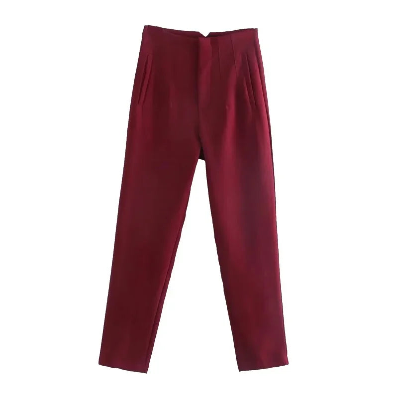 High-Waisted Formal Pencil Trousers – Office Wear for Women - Mrmora