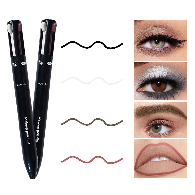 4-in-1 Multi-Functional Pencil Set – Lip Liner, Eyeliner & Eyebrow Pencil - Mrmora