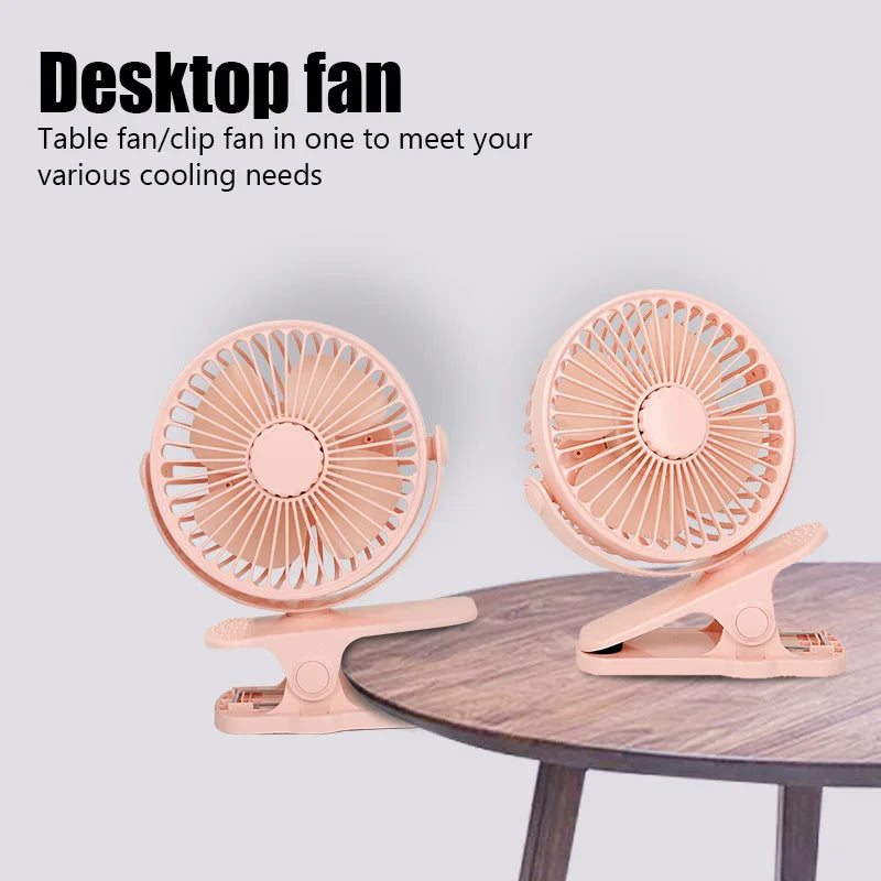 Portable Mini USB Clip Fan – Quiet & Compact Cooling Solution - Mrmora