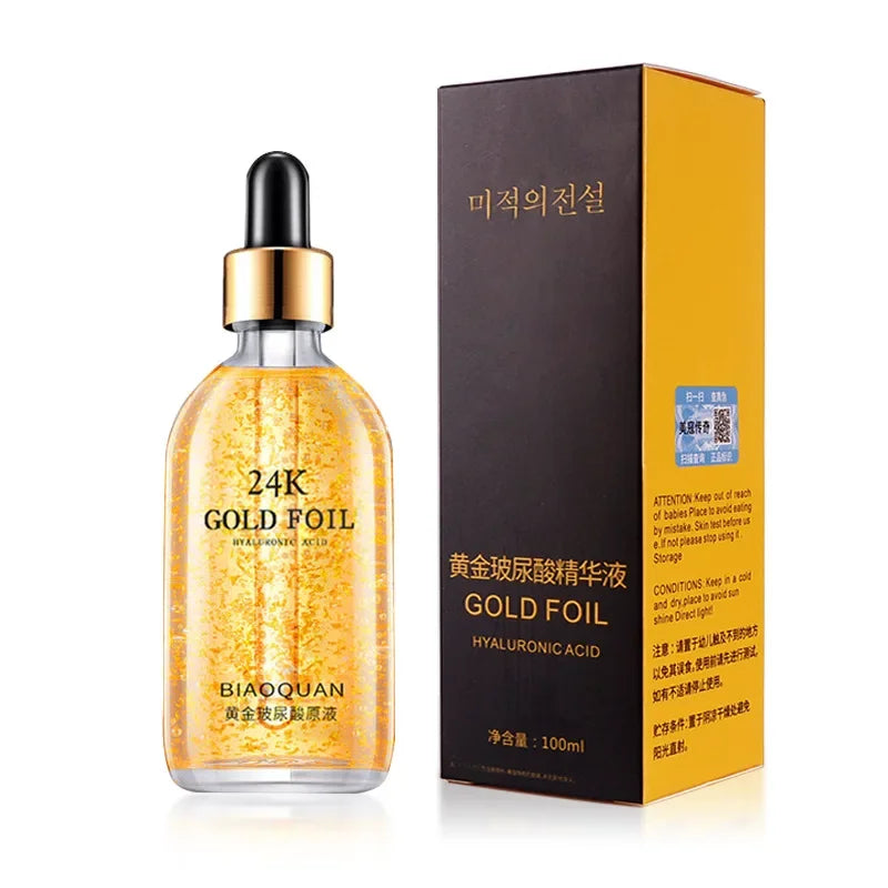 24K Gold Hyaluronic Acid Face Serum – Anti-Aging, Moisturizing & Skin Whitening - Mrmora