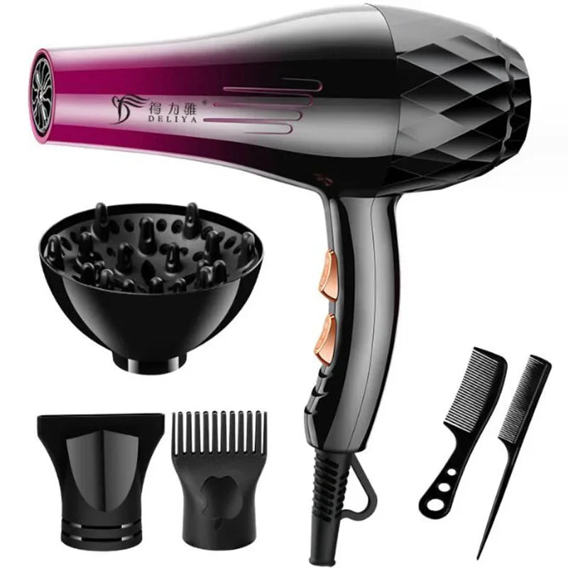 Negative Ion Hair Dryer with 3-Speed Settings & Cold Air Function – Moisturizing & Low Noise - Mrmora