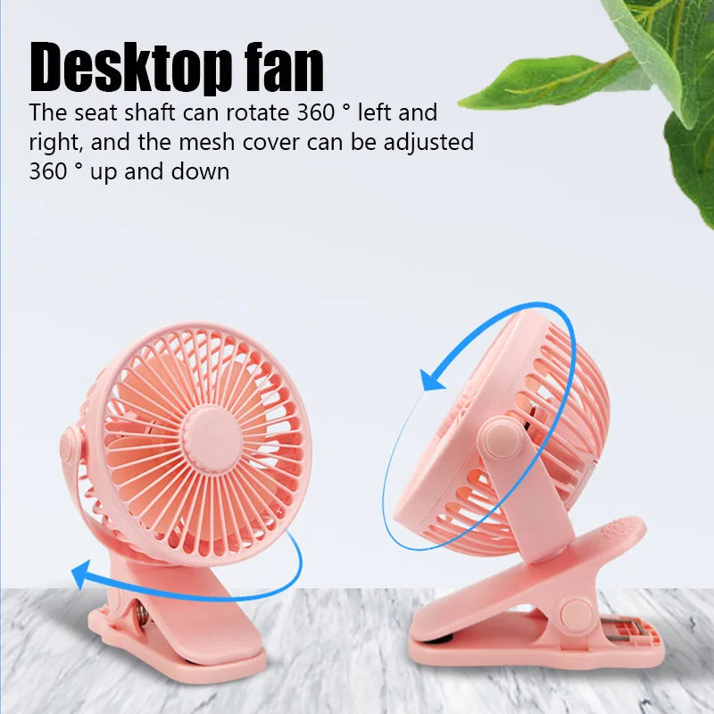 Portable Mini USB Clip Fan – Quiet & Compact Cooling Solution - Mrmora