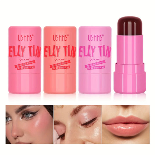 4-Color 3-in-1 Jelly Blush Stick – Blush, Lip Balm & Eyeshadow - Mrmora