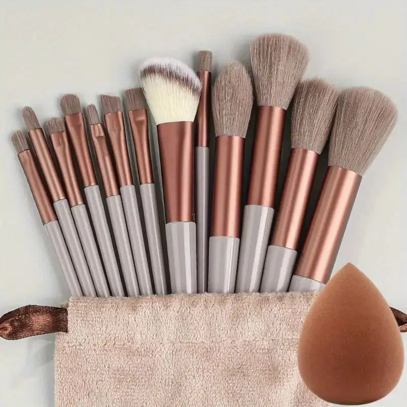 13 PCS Makeup Brushes Set - Soft & Durable Cosmetic Tools - Mrmora