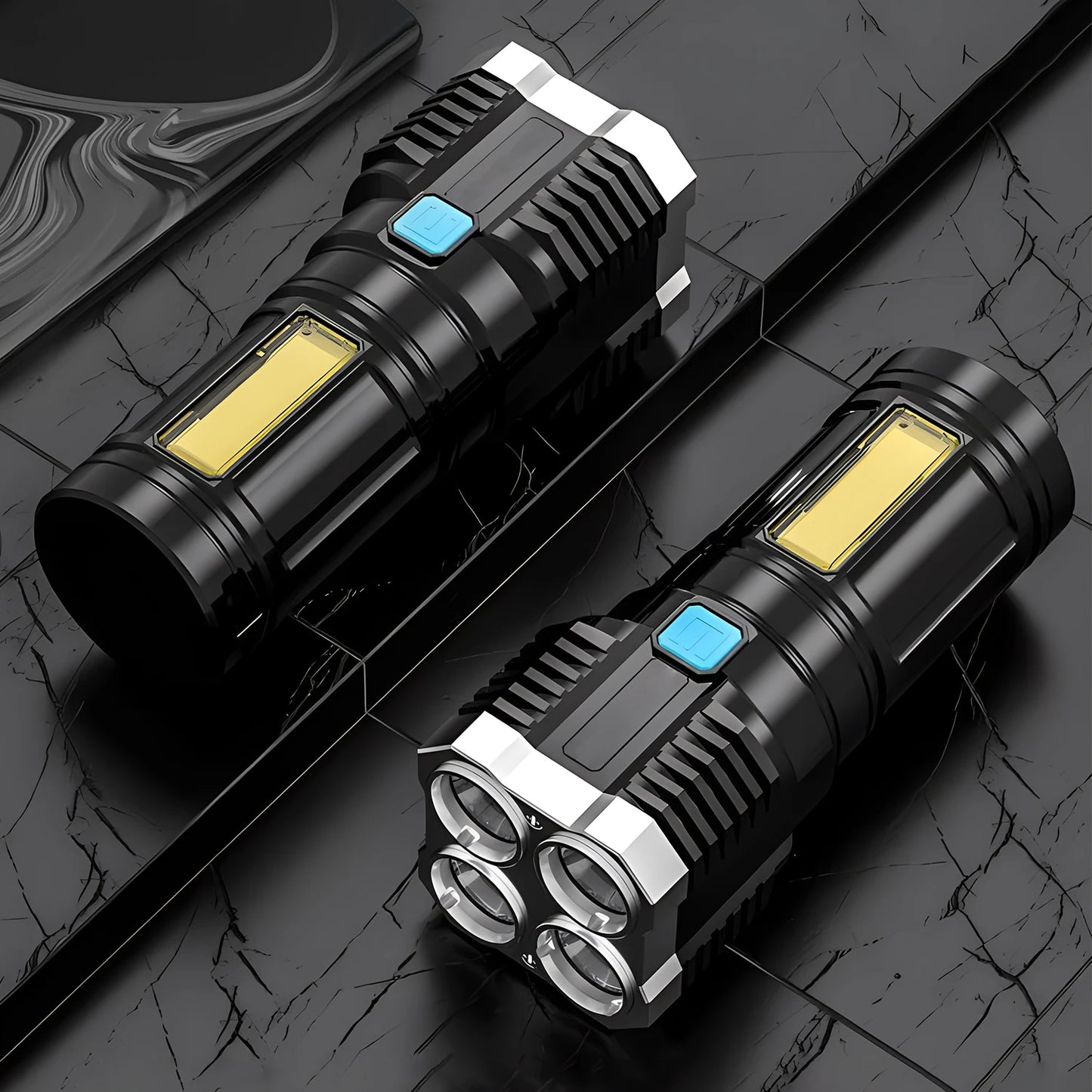 High-Power Rechargeable Flashlight – Personal Self-Defense Tool - Mrmora