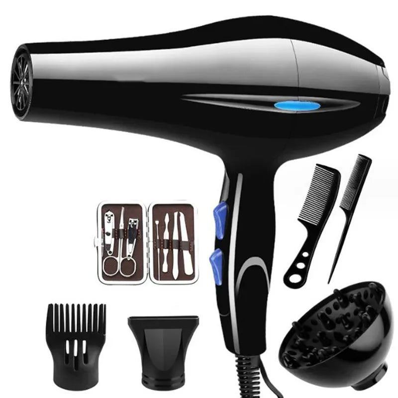 Negative Ion Hair Dryer with 3-Speed Settings & Cold Air Function – Moisturizing & Low Noise - Mrmora