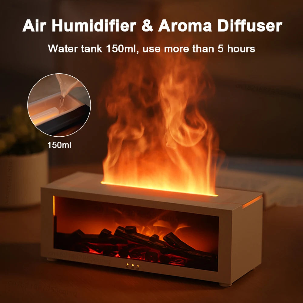 Flame Aroma Humidifier – Relaxing Scent & Moisture