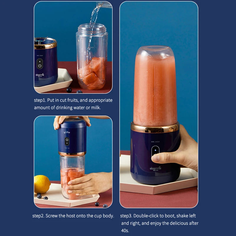 Portable Electric Juicer – Multi Fruit Blender & Milkshake Maker - Mrmora