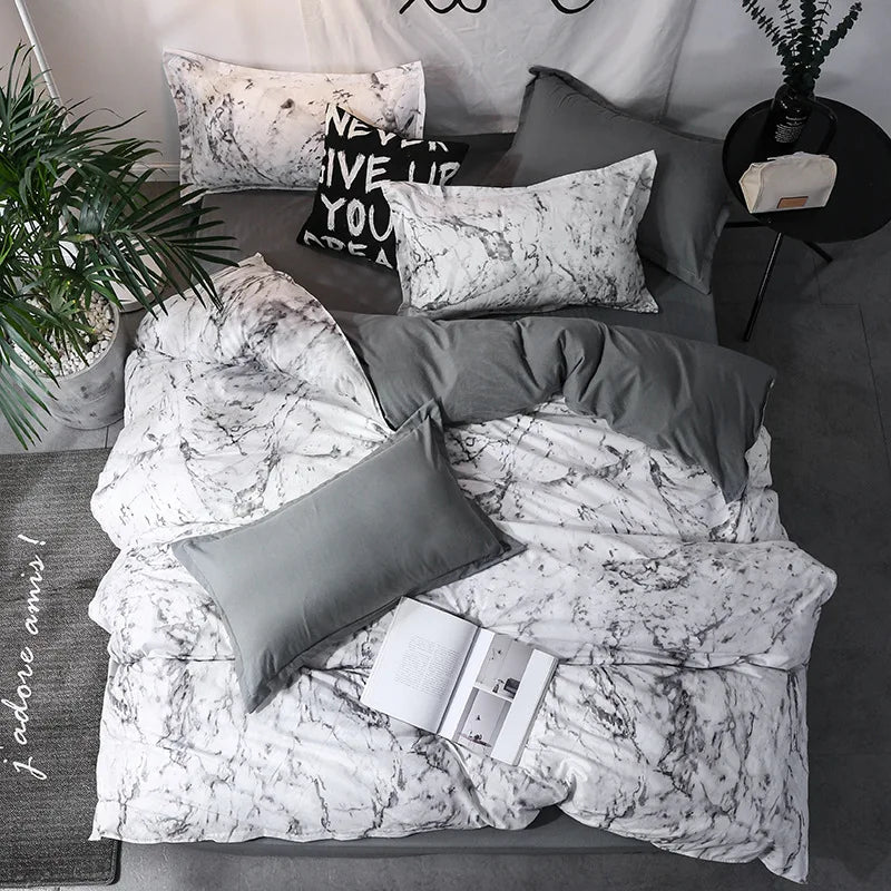 3pcs Duvet Cover Set with Pillow Case - Double Comforter Bedding Set - Mrmora