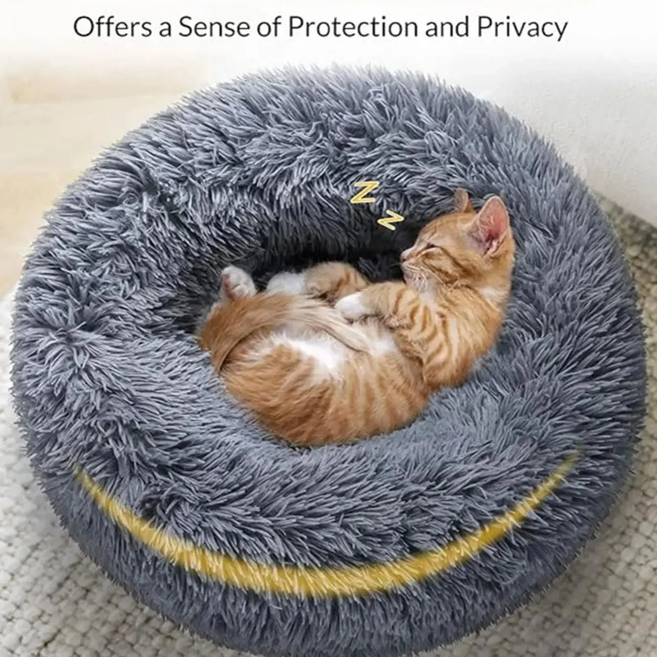 Soft Round Pet Bed for Cats & Dogs - Mrmora