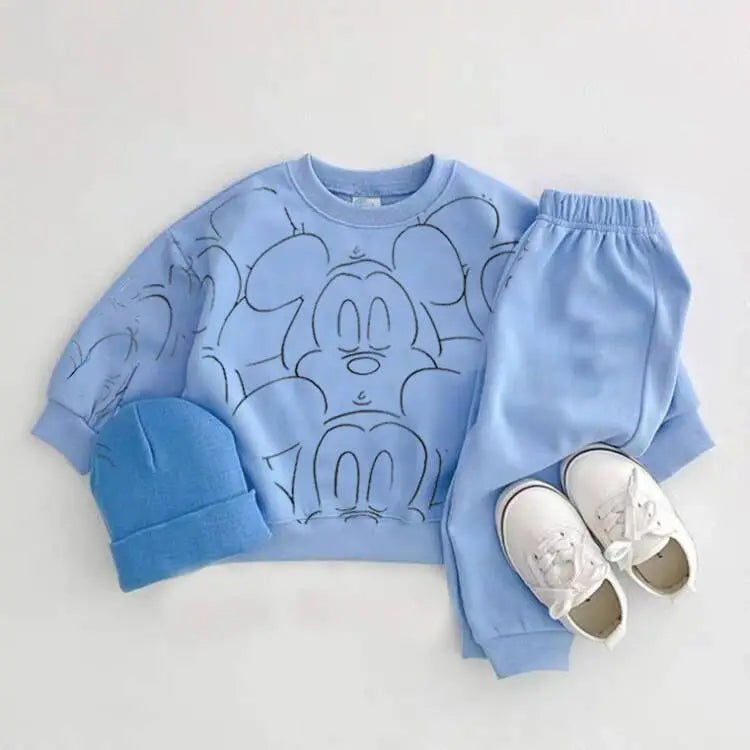 Baby Cartoon Tracksuit – Summer T-Shirt & Shorts for Boys & Girls - Mrmora